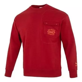 Свитер das cc graphic crew sweater 'red' Puma, красный