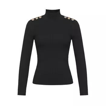 Свитер Deep Breath с эполетом, черный