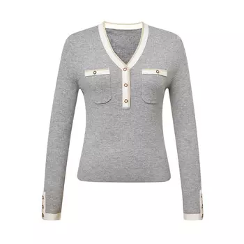 Свитер Deep Breath с декоративными пуговицами, зеленый