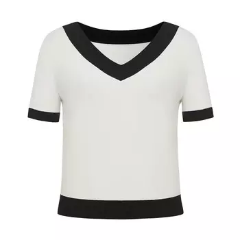 Свитер Deep Breath с короткими рукавами, белый