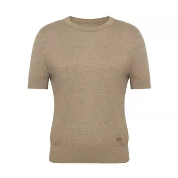 Свитер Deep Breath с короткими рукавами, кофейный