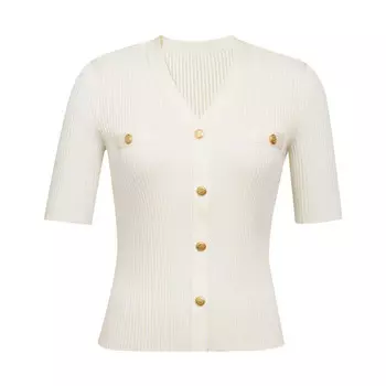 Свитер Deep Breath с металлической пряжкой, кремовый