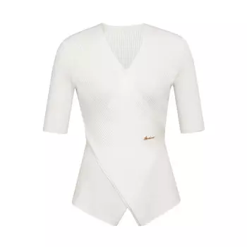 Свитер Deep Breath с перекрещенным краем, белый