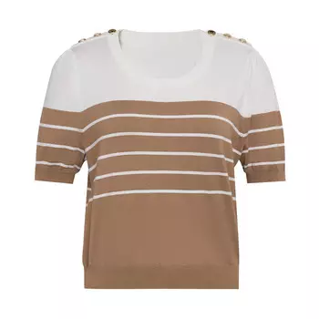 Свитер Deep Breath с U-образным вырезом и пышными рукавами, хаки