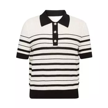 Свитер Deep Breath в полоску, черно-белый