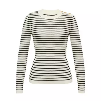 Свитер Deep Breath в полоску, черный