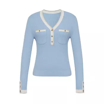 Свитер Deep Breath вязаный, голубой