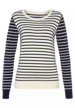 Свитер Delmao, темно-синий/белый