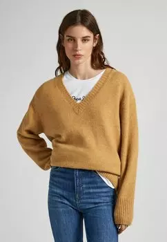 Свитер DENISSE V NECK Pepe Jeans, светло-бежевый