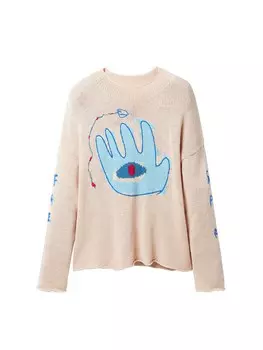 Свитер Desigual, цвет Light beige/Dark beige
