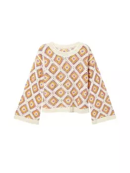 Свитер Desigual Sweater Crochet, белый