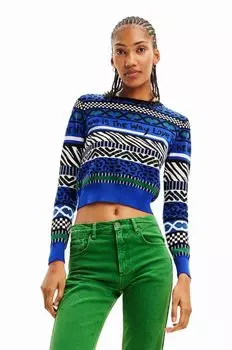 Свитер Desigual, темно-синий