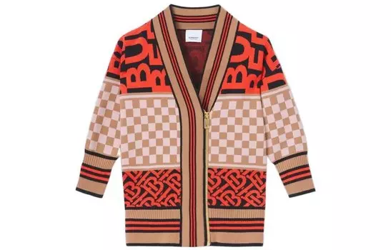Свитер детский Burberry на молнии, красный