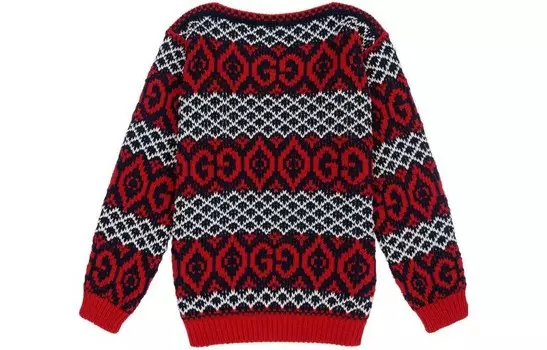 Свитер детский Gucci, красный / черный / белый