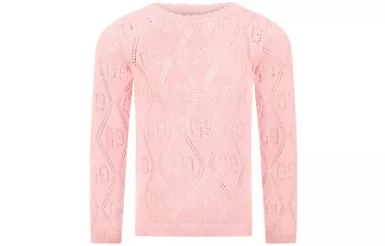 Свитер детский Gucci кружевной, розовый