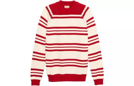 Свитер детский Gucci с круглым вырезом, красный / белый