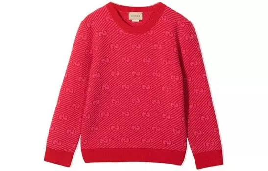Свитер детский Gucci с узором, красный