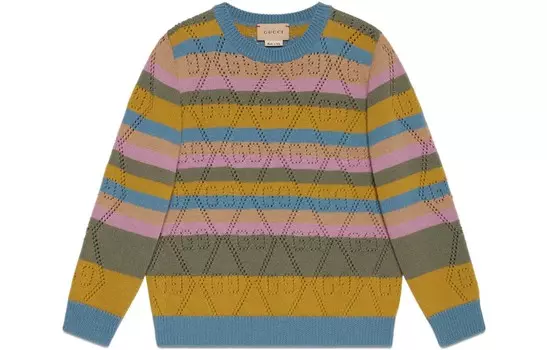 Свитер детский Gucci, синий / желтый / фиолетовый