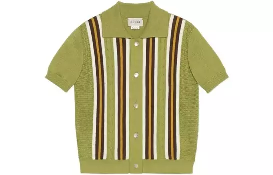 Свитер детский Gucci в полоску, зеленый