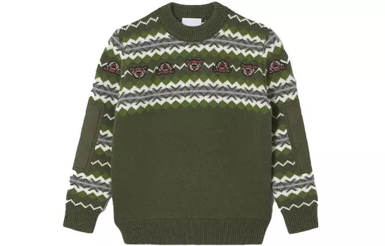 Свитер детский кашемировый Burberry, зеленый