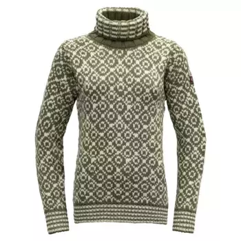 Свитер DEVOLD OF NORWAY Svalbard Wool High Neck, зеленый