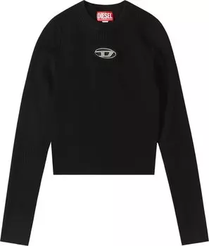 Свитер Diesel M-Valary Cropped Ribbed Roundneck 'Black', черный