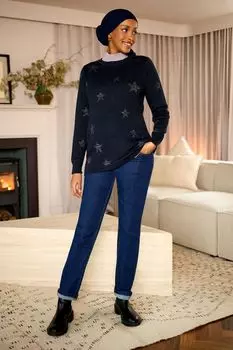 Свитер для беременных JoJo Maman Bb со звездами Jojo Maman Bb, синий