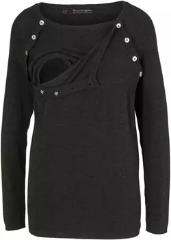 Свитер для беременных/свитер для кормления Bpc Bonprix Collection, черный