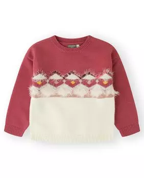 Свитер для девочки из трикотажной ткани Canada House, розовый