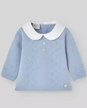 Свитер для девочки с ромбами и бодоками PAZ Rodrguez, синий