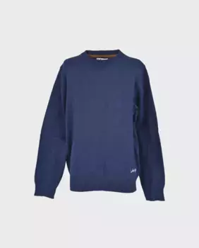 Свитер для мальчика с круглым вырезом и однотонным принтом La Ormiga, темно-синий