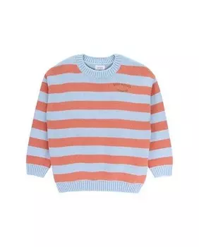 Свитер для мальчика с круглым вырезом и полосатым принтом Knot, мультиколор