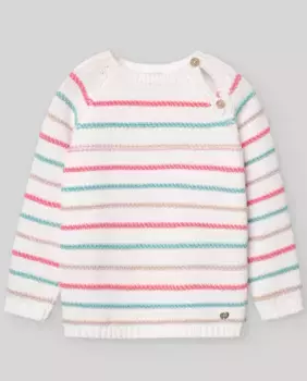 Свитер для мальчика с разноцветными полосками из коллекции Flor PAZ Rodrguez, многоцветный