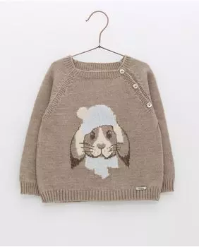 Свитер для мальчика с серо-коричневым рисунком Foque
