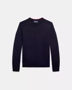 Свитер для мальчика темно-синего цвета из шерсти мериноса Polo Ralph Lauren