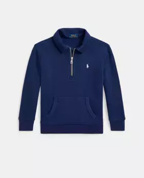 Свитер для мальчиков на короткой молнии и кармане в виде кенгуру Polo Ralph Lauren, тёмно-синий
