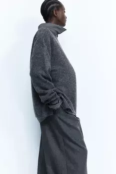 Свитер для мамы с разрезами по низу H&M, серый