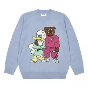 Свитер dog and duck knit 'blue' Palace, синий
