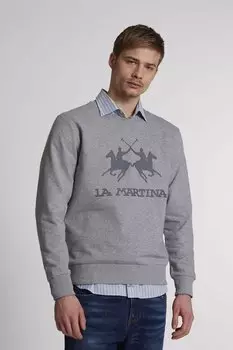 Свитер Domingo La Martina, цвет medium heather grey