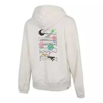 Свитер downtown graphic hoodie 'white' Puma, белый