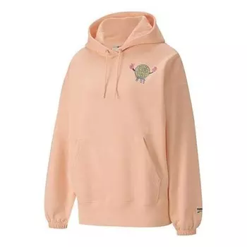 Свитер downtown graphic printing hoodie orange Puma, бежевый