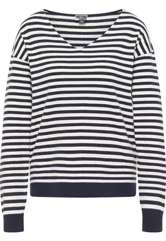 Свитер DreiMaster Strick, цвет Marine Wollweiss