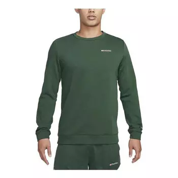 Свитер dri-fit track club fleece long-sleeve crew neck running sweatshirt 'fir' Nike, мультиколор