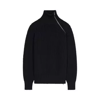 Свитер Dries Van Noten Runway Zip Sweater Black, черный