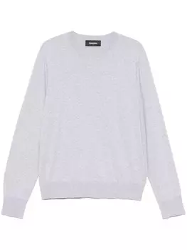 Свитер DSQUARED2 с аппликацией логотипа, серый