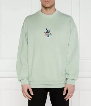 Свитер дюберри Oversize fit Hugo, серый