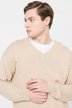 Свитер Durant с круглым вырезом и заниженными рукавами !Solid, коричневый