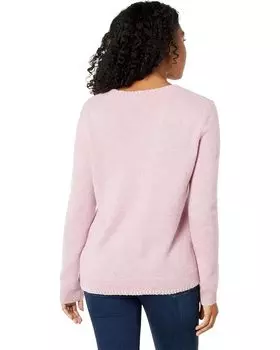 Свитер Dylan by True Grit Ryan Blanket Stitched Crew, розовый