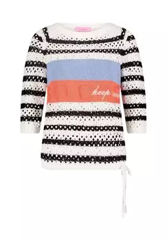 Свитер дырочной вязки с полосками BETTY BARCLAY, черный