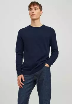 Свитер EBASIC CREW NECK NOOS Jack & Jones, темно-синий пиджак
